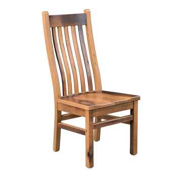 Mission Amish Reclaimed Wood Side Chair - Charleston Amish Furniture