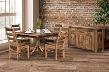 Norwich Amish Reclaimed Wood Dining Collection - Charleston Amish Furniture