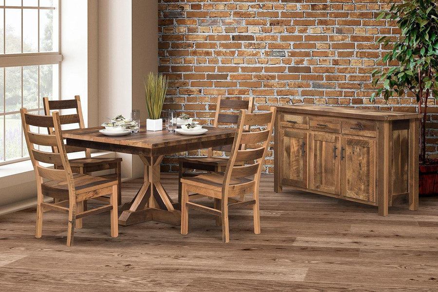 Norwich Amish Reclaimed Wood Dining Collection - Charleston Amish Furniture