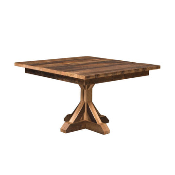 Norwich Amish Solid Top Reclaimed Wood Dining Table - Charleston Amish Furniture