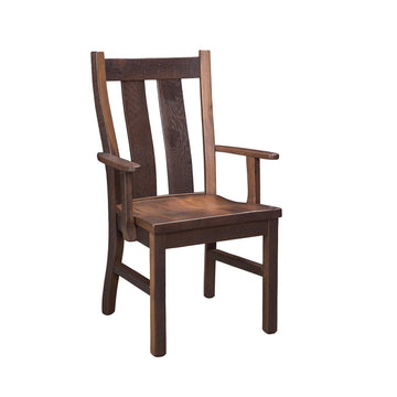 Oxford Amish Reclaimed Wood Arm Chair - Charleston Amish Furniture