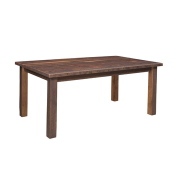 Oxford Amish Solid Top Reclaimed Wood Dining Table - Charleston Amish Furniture