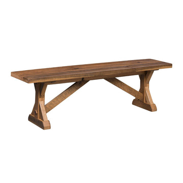 Stretford Amish Reclaimed Wood Bench - Charleston Amish Furniture