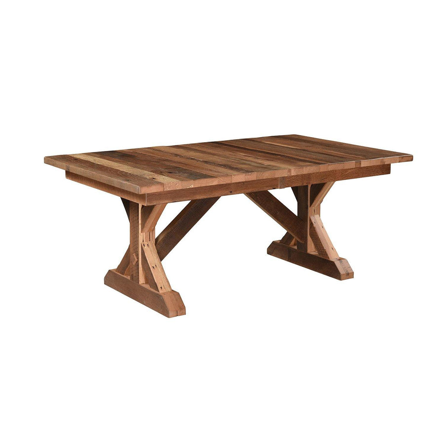 Stretford Amish Extendable Top Reclaimed Wood Dining Table - Charleston Amish Furniture