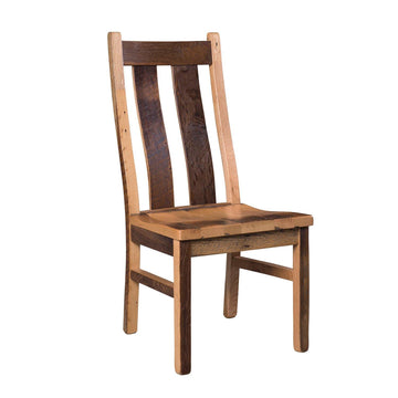 Stretford Amish Reclaimed Wood Side Chair - Charleston Amish Furniture