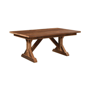 Stretford Amish Solid Top Reclaimed Wood Dining Table - Charleston Amish Furniture