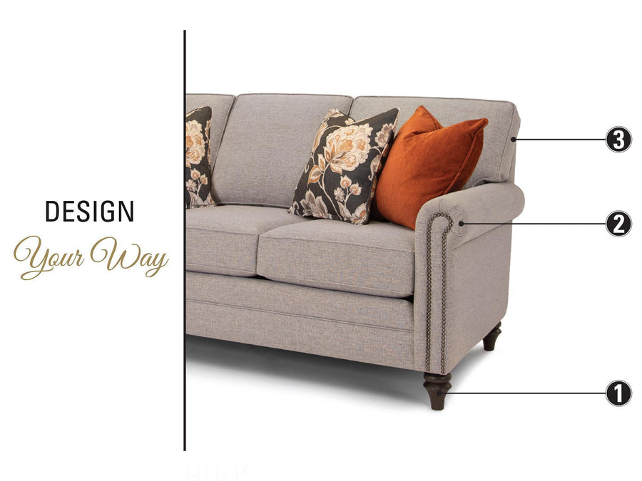 Smith Brothers 3131 Fabric Midsize Sofa - Charleston Amish Furniture