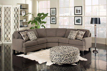 Smith Brothers 5331-C Fabric Sectional & 970 Fabric Ottoman - Charleston Amish Furniture