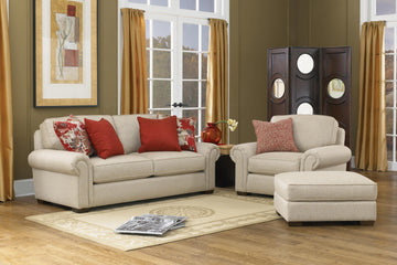 Smith Brothers 8122-A Fabric Sofa, Chair & Ottoman - Charleston Amish Furniture
