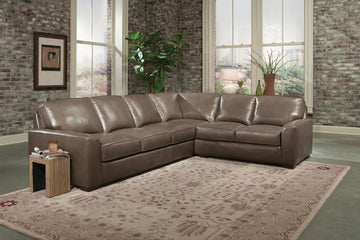 Smith Brothers 8141-B Leather Sectional - Charleston Amish Furniture