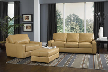 Smith Brothers 8231-A Leather Fabric Sofa, Chair & Ottoman - Charleston Amish Furniture