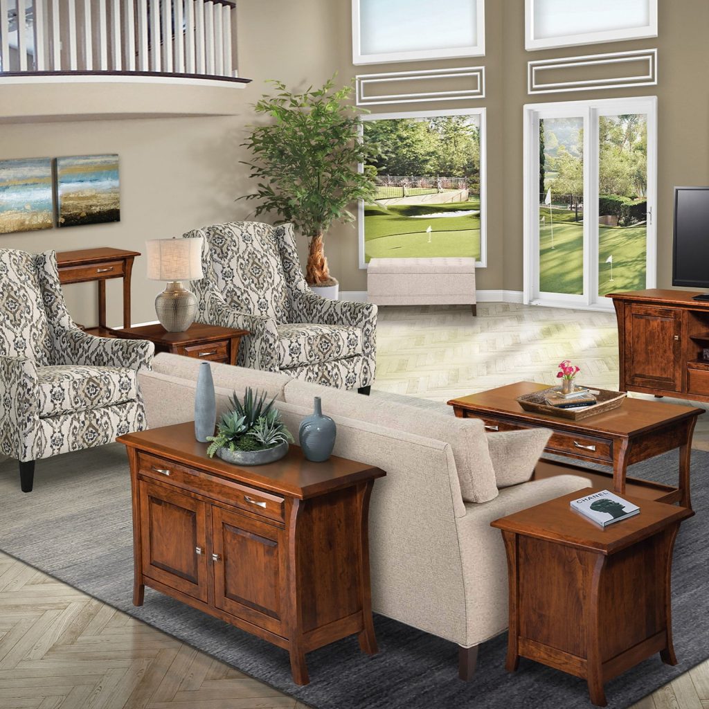 A complete Amish living room setting