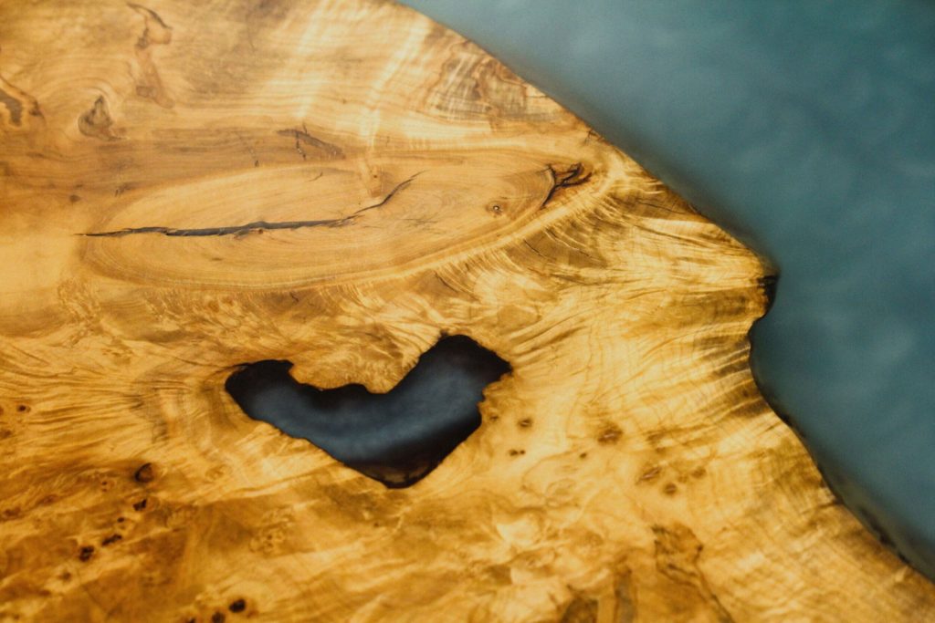 Close-up of solid hardwood grain